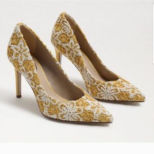 Sam Edelman Tristan Hazel Jacquard Bird Pumps new size 6